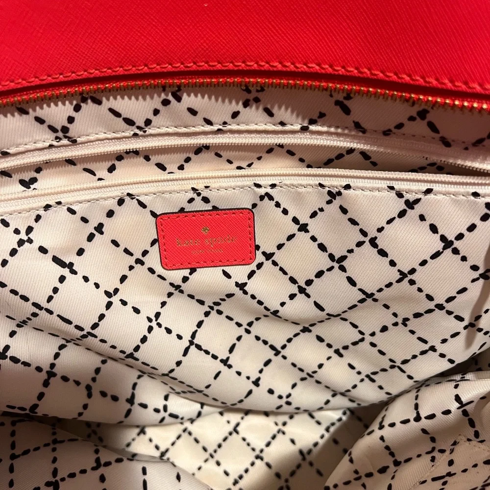 Kate Spade Newbury Large Tote Strawberry Pink Leather Work Travel Bag
